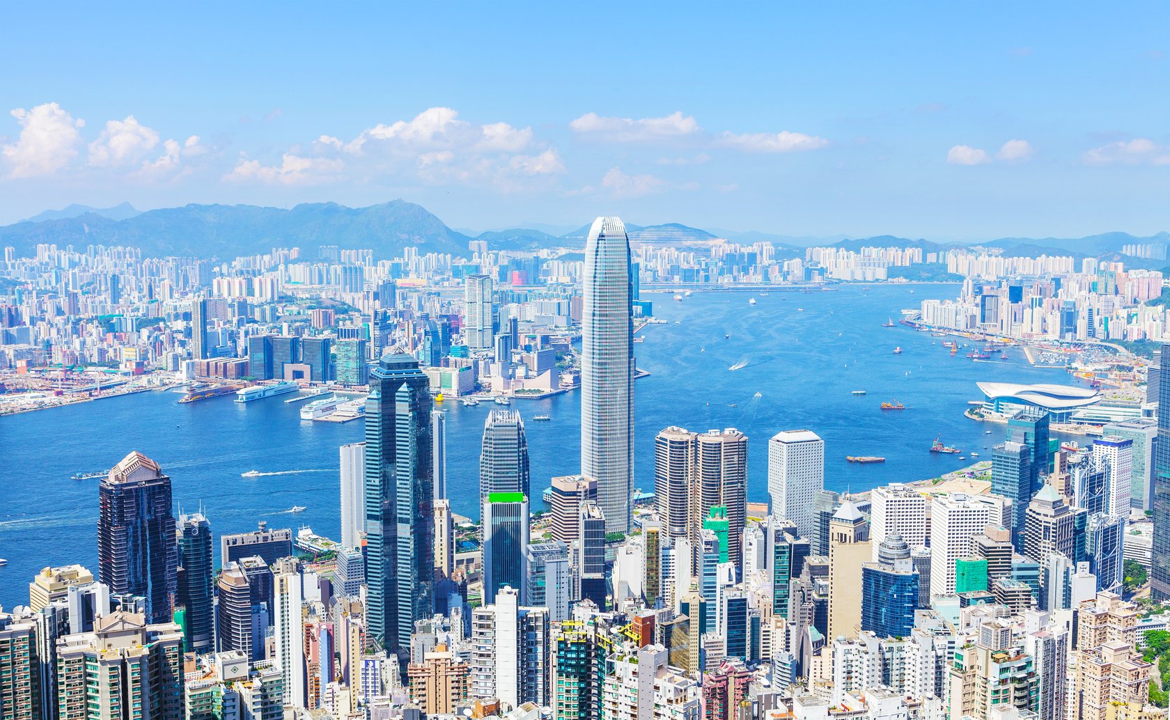 Aerial View of the City of Hongkong